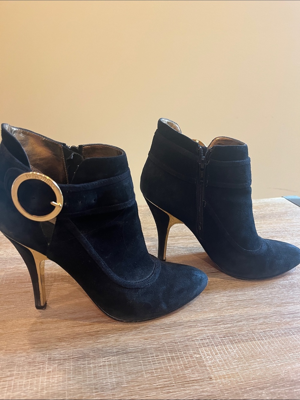 Paris Hilton Suede Black Booties